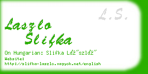 laszlo slifka business card